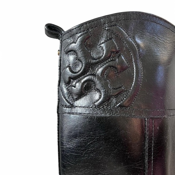 Black genuine leather Tory Burch riding boots! - Picture 7 of 8